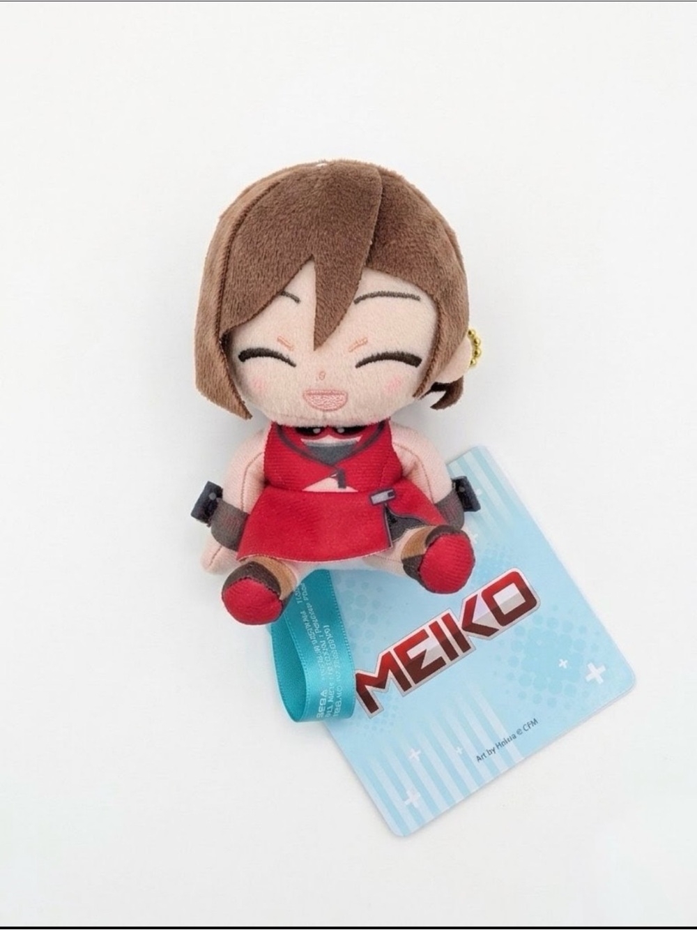 MEIKO Plush Keychain - Brown & Red Character Doll